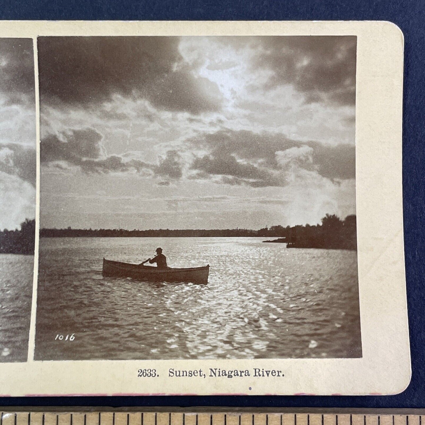 Lower Niagara River near Lewiston New York Stereoview Antique c1880 Y2133