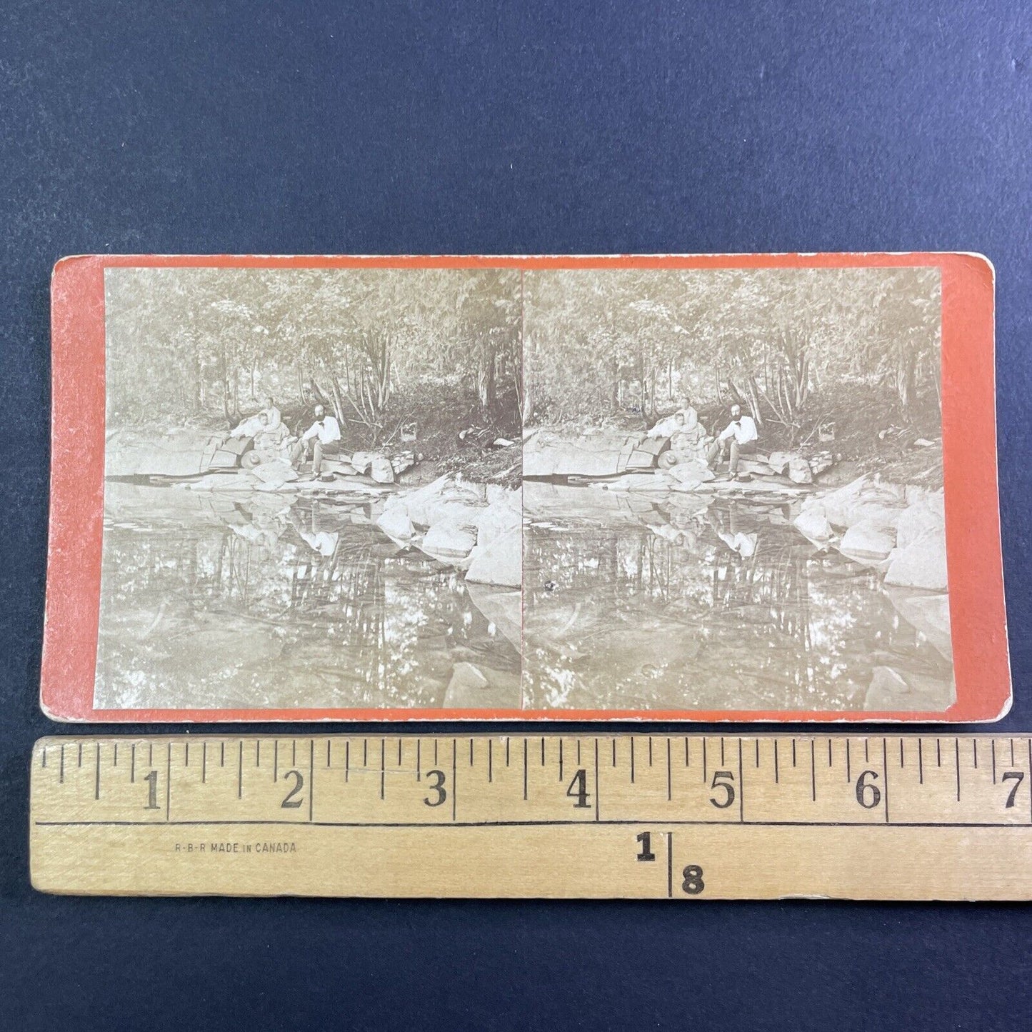 Ina Island Alexandria Bay Stereoview Thousand Islands New York c1867 Y172