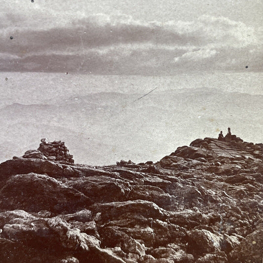 Antique 1874 The Peak Of Mount Washington NH Stereoview Photo Card V1733