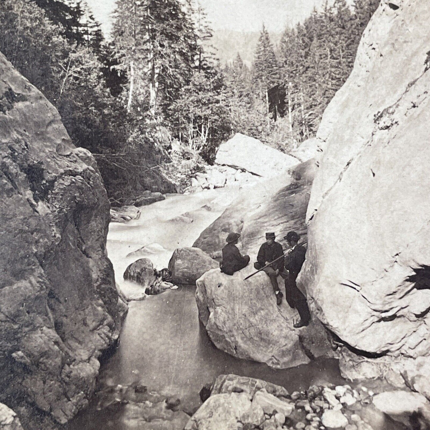 Reichenbach Rychenbach River Switzerland Stereoview W England Antique c1870 Y009