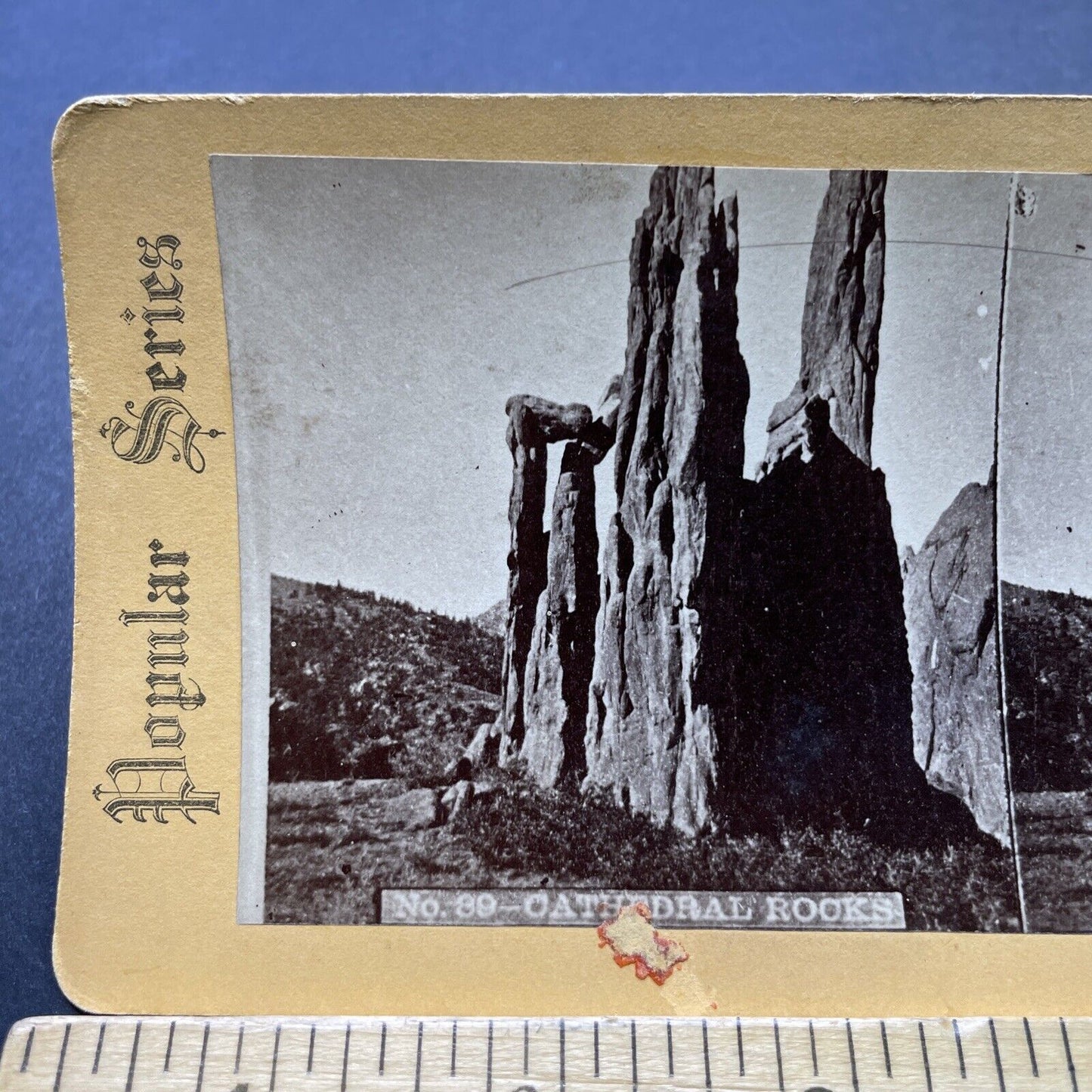 Antique 1870s Cathedral Rock Spires Colorado Springs Stereoview Photo Card P2480