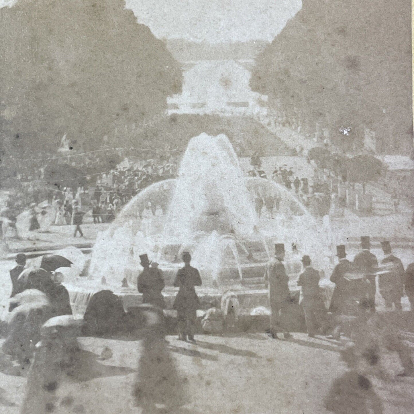 Versailles Latona Water Fountain Paris France Stereoview Antique c1860 X3824