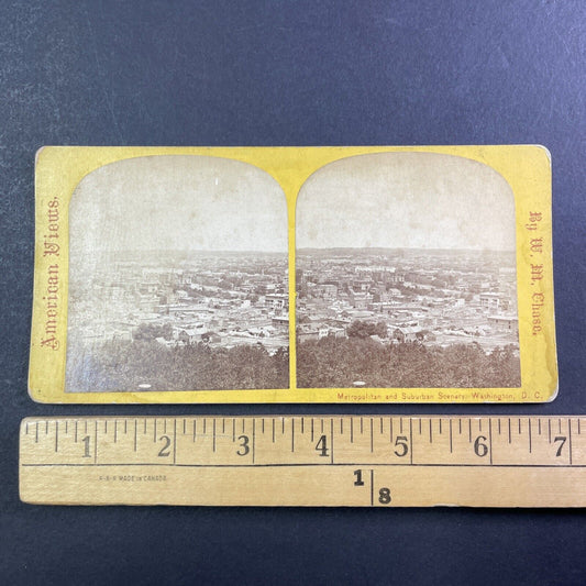 Washington D.C. City View Stereoview W.M. Chase Antique c1870s Y055