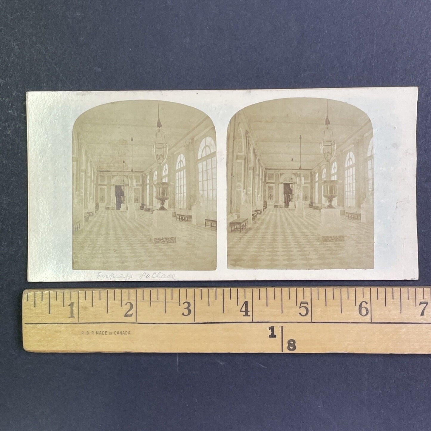 The Peristyle of the Grand Trianon Versailles France Stereoview c1855 Y1111