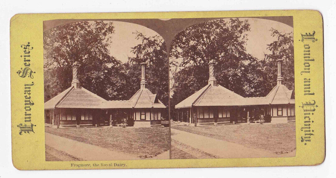 Antique 1880s The Tea House, Frogmore, Windsor Castle England Stereo Card P269