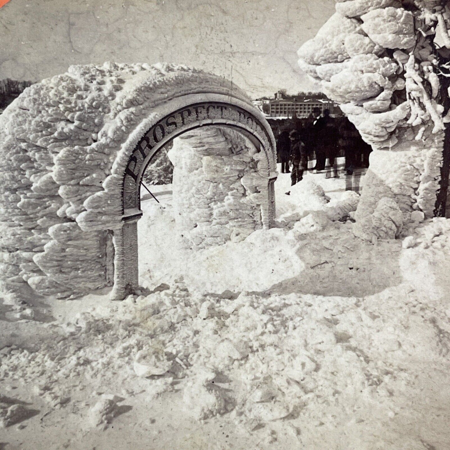Prospect Park Arch Niagara Falls New York Stereoview George Barker c1875 Y1736