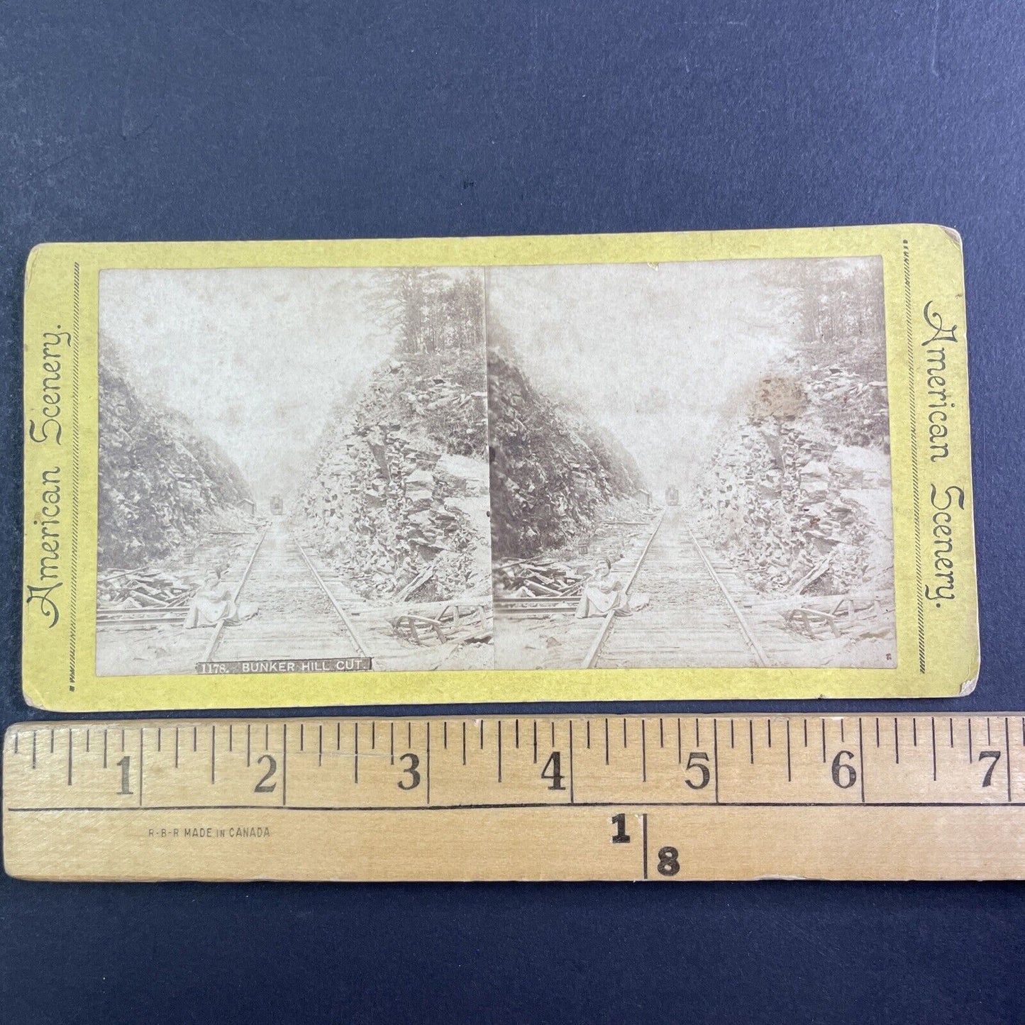 Bunker Hill Pass Stereoview Garrison Philipstown New York Antique c1870 X3279