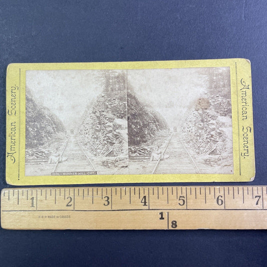 Bunker Hill Pass Stereoview Garrison Philipstown New York Antique c1870 X3279