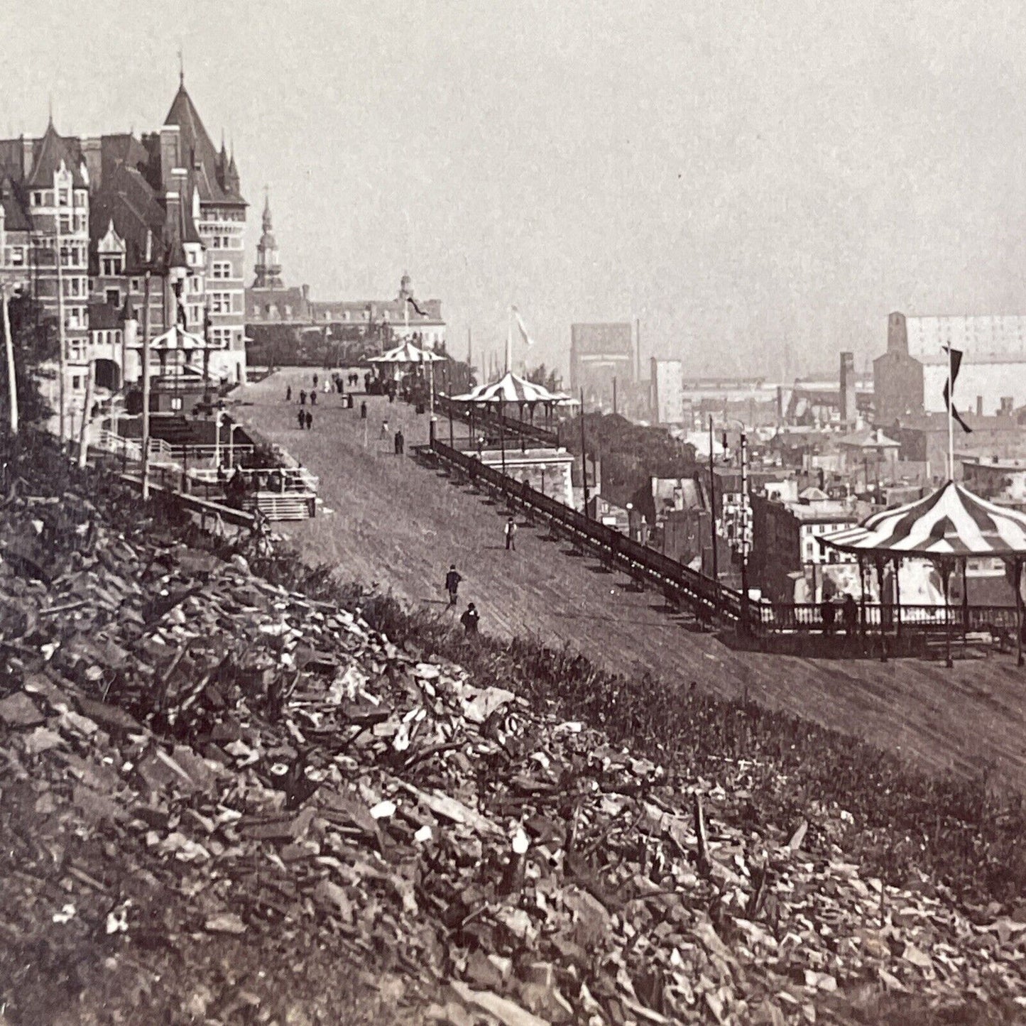 Chateau Frontenac Quebec City Canada Stereoview Antique c1901 Y1770