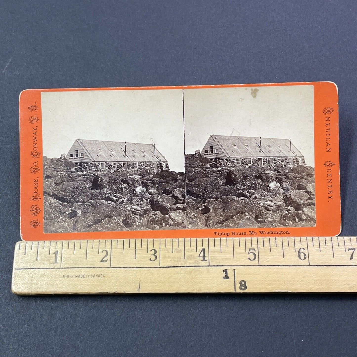 Antique 1860s Tip Top House Mount Washington NH Stereoview Photo Card V1776