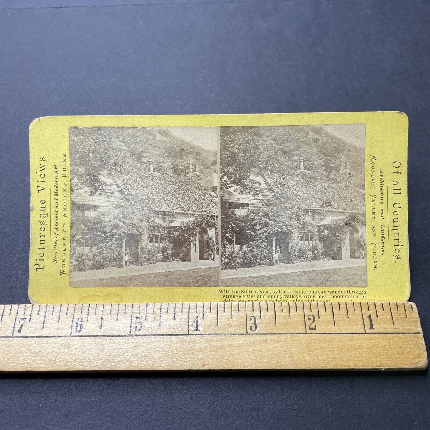 Antique 1880s 400 Year Old Home In England Stereoview Photo Card P2278