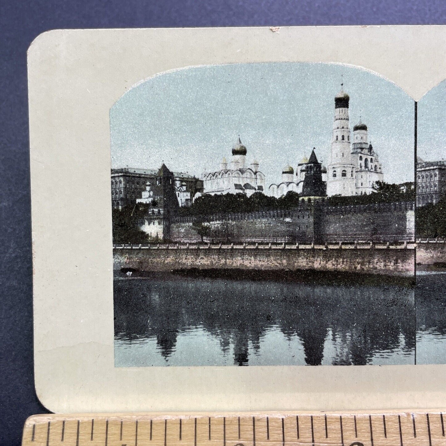 Antique 1910s The Kremlin In Moscow Russia Stereoview Photo Card V3582