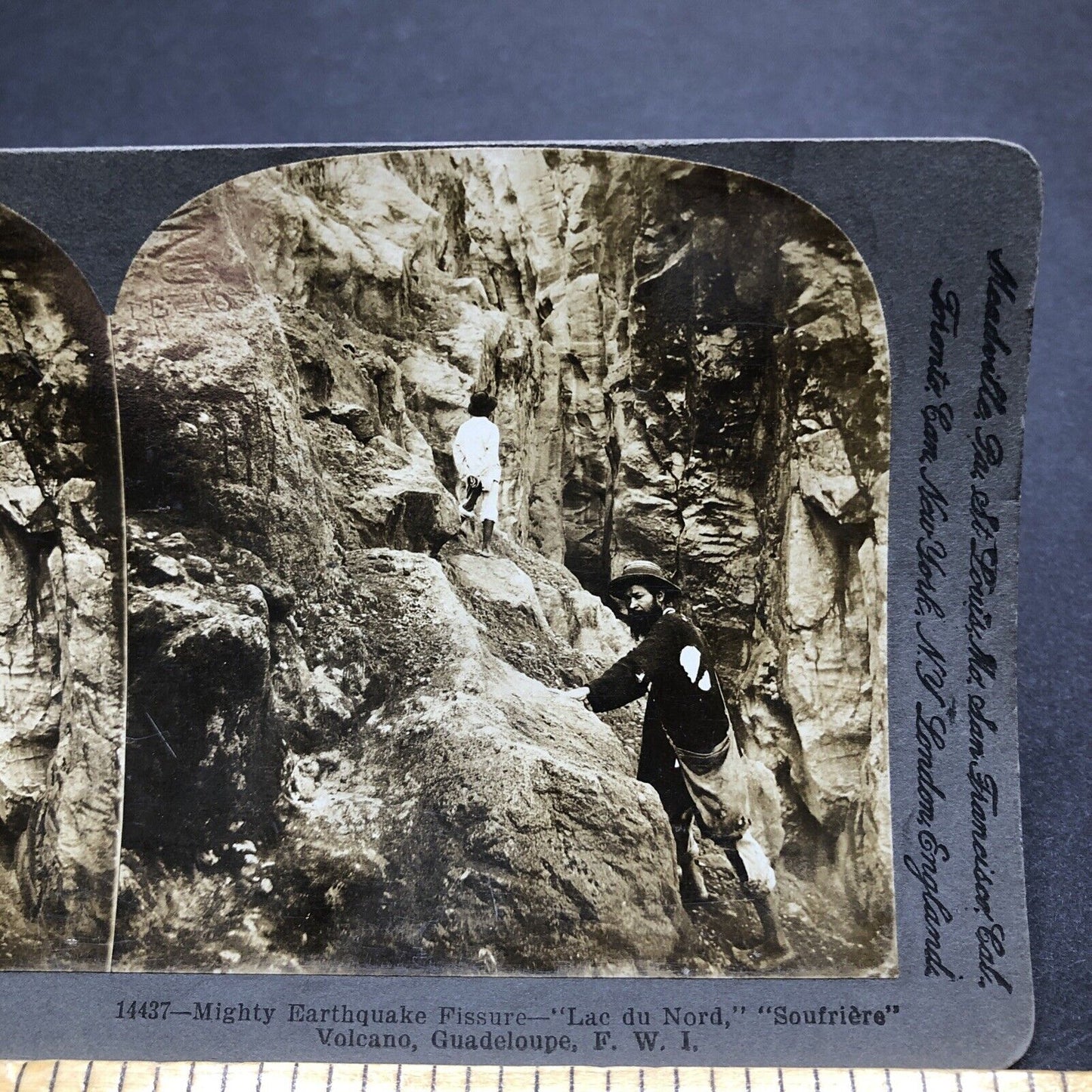 Antique 1903 Earthquake Damage French West Indies Stereoview Photo Card P2046