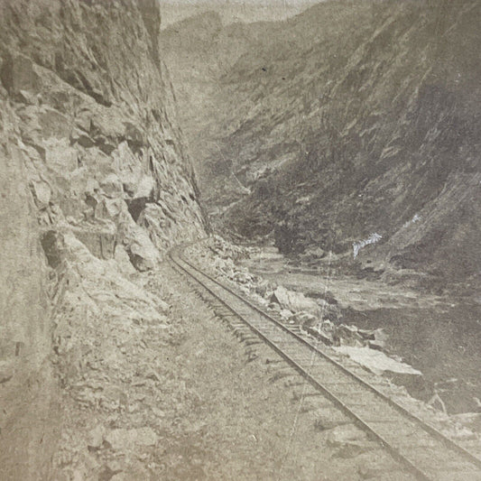 Antique 1880s Grand Canyon Of The Colorado Railroad Stereoview Photo Card P5217