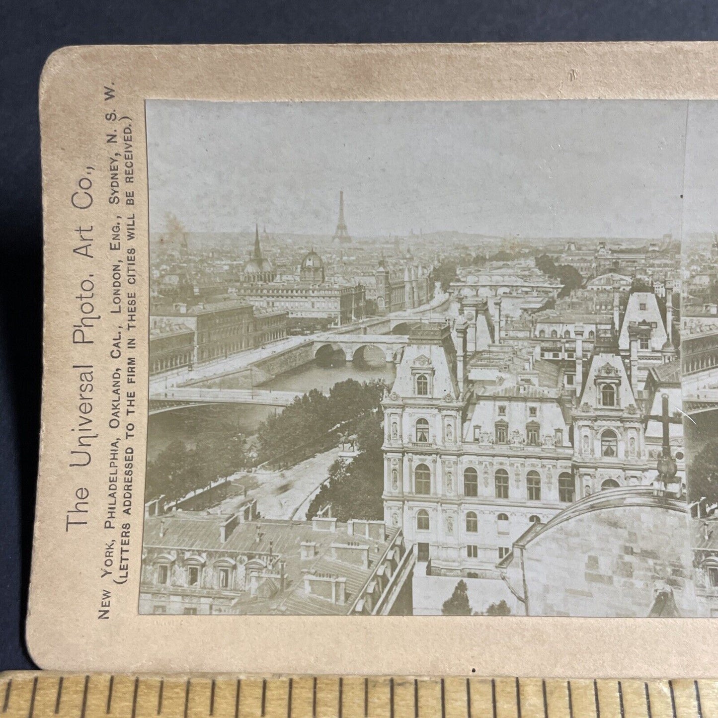 Antique 1880s Paris France City View Stereoview Photo Card P4508