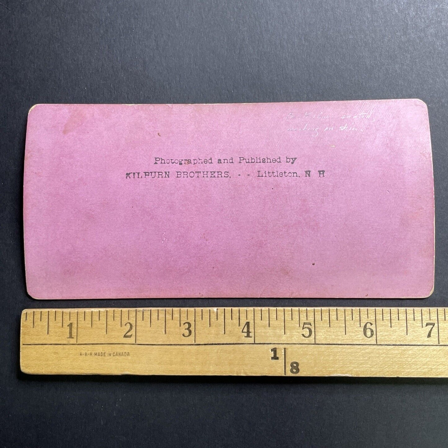 Antique 1888 Benjamin W. Kilburn Skinning A Deer Stereoview Photo Card P1661