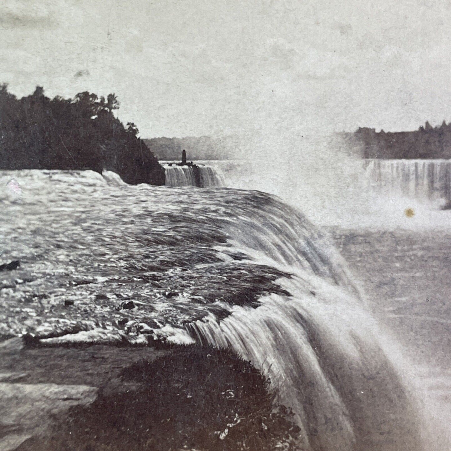 Niagara Falls Terrapin Tower View Stereoview George Curtis Antique c1870 Y2446