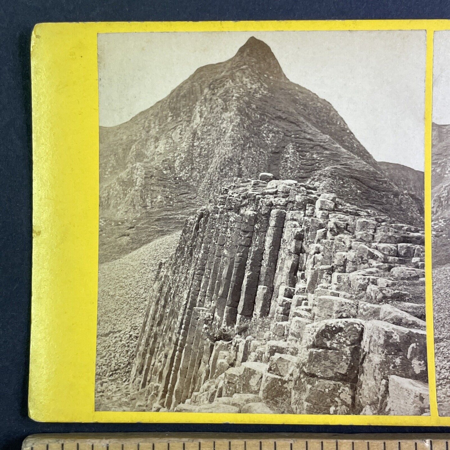 Giant's Causeway Northern Ireland Stereoview Andrew Duthie Antique c1870 X3607