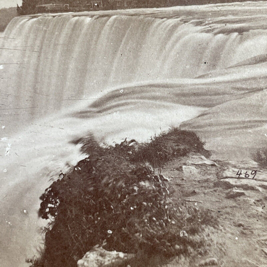 Antique 1870s Niagara Falls And Luna Island Stereoview Photo Card P4791