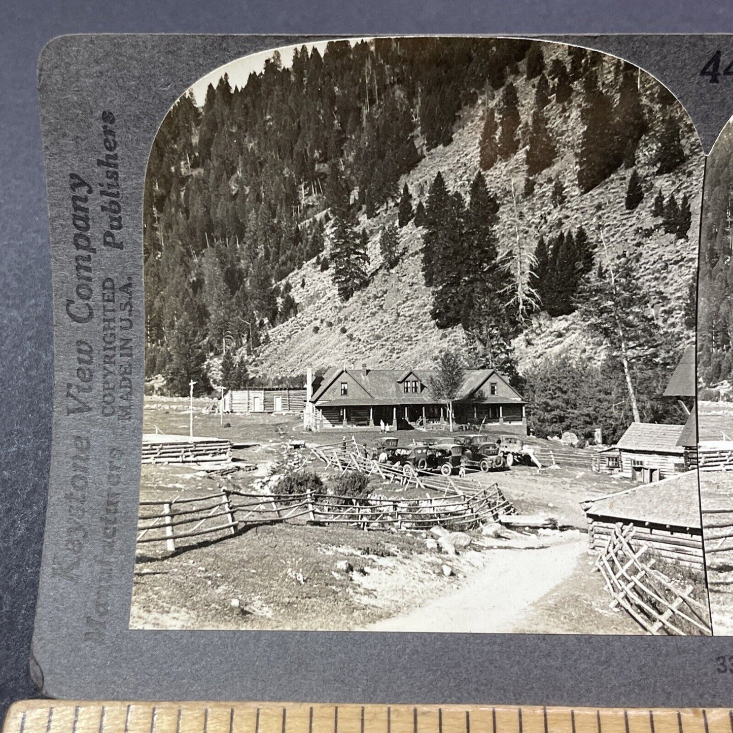 Antique 1910s Salmon River Idaho Ranch House Stereoview Photo Card V2176