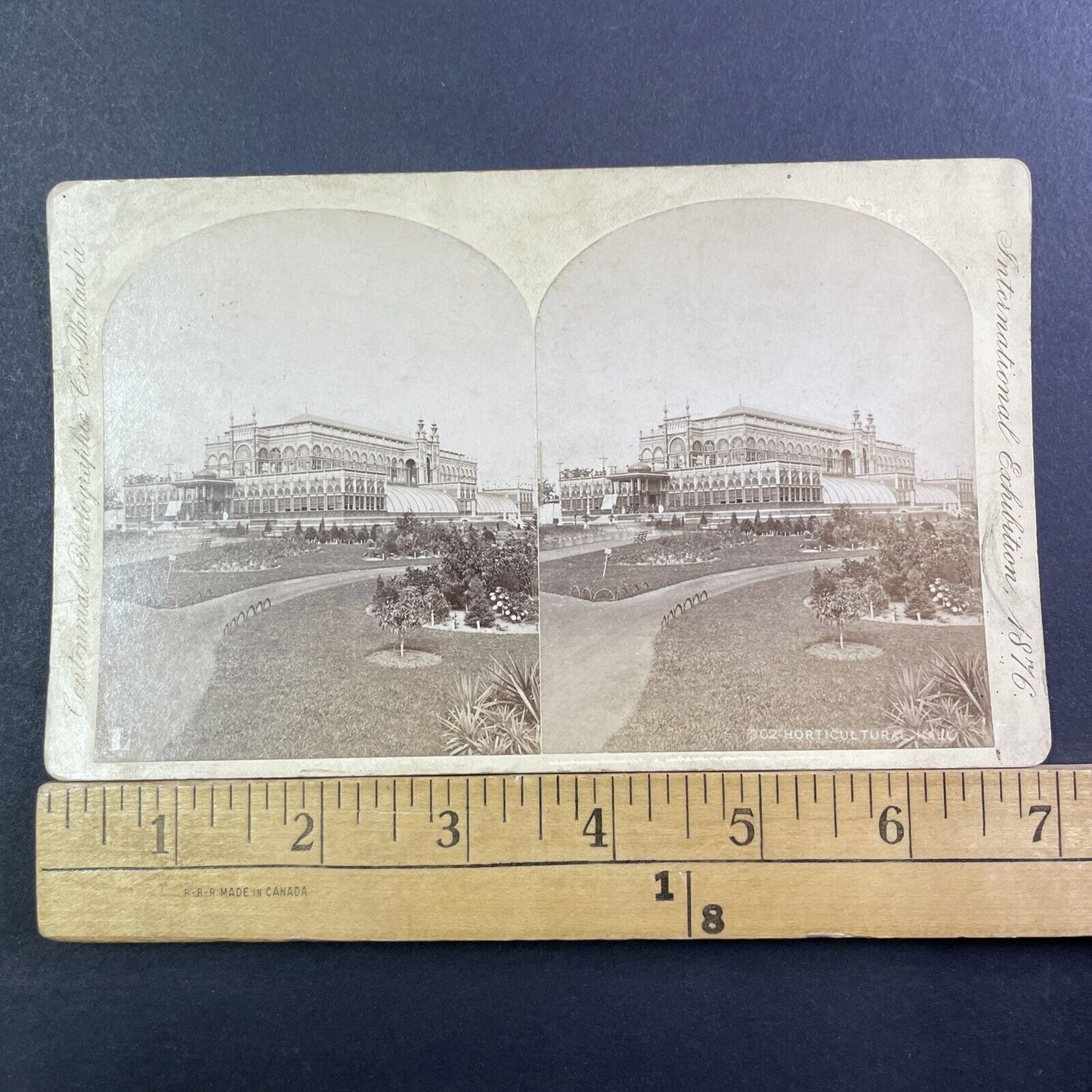 Horticultural Hall Philadelphia Stereoview Edward L Wilson Antique 1876 X1343