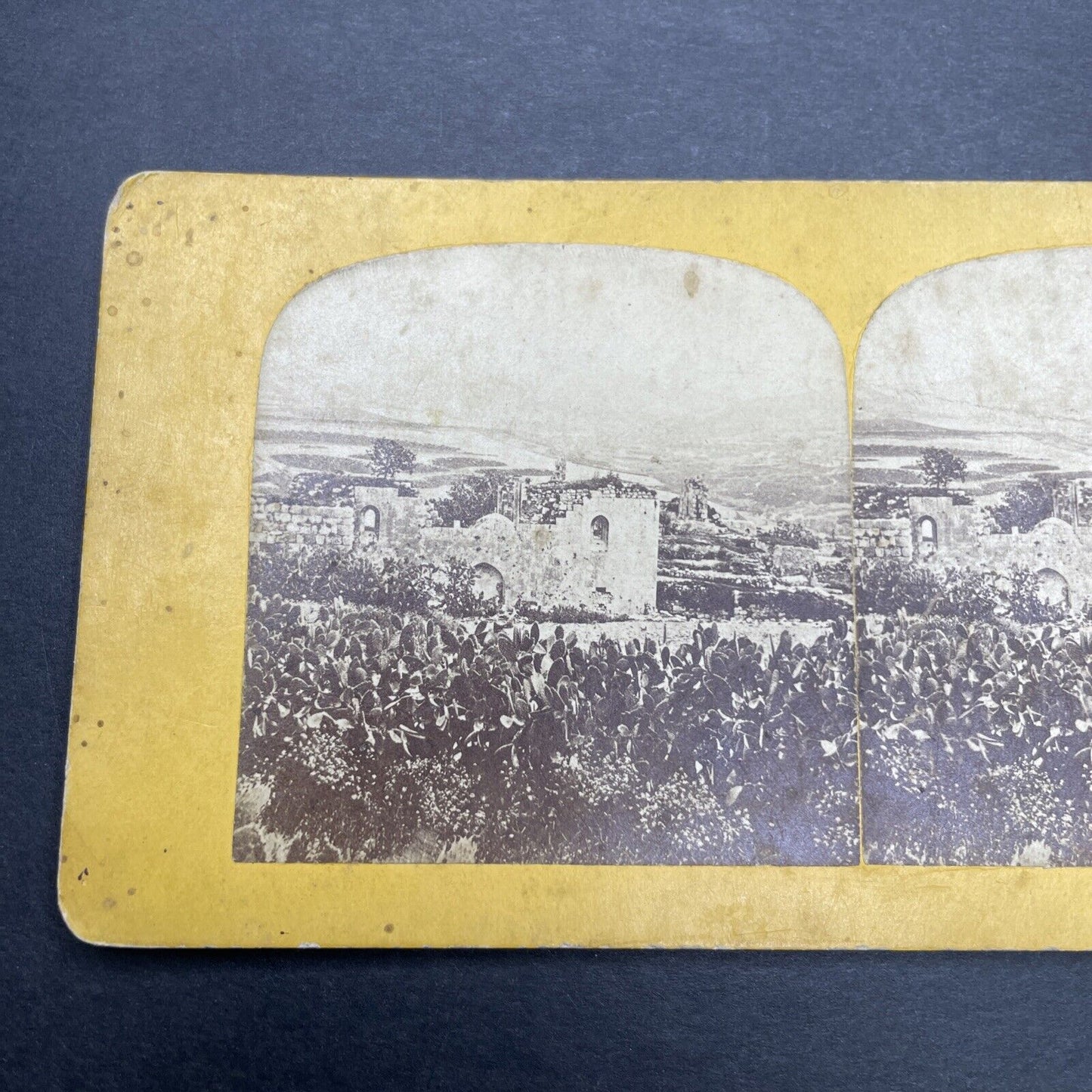 Antique 1860s Church Of St. John The Baptist Samaria Stereoview Photo Card P1126