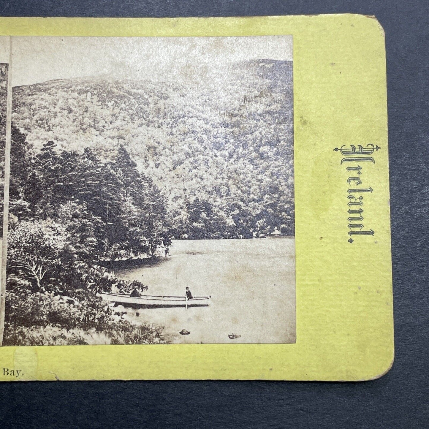 Antique 1868 Fishing Boat At Glena Cottage Ireland Stereoview Photo Card P1201