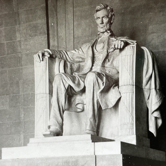 Antique 1923 Lincoln Memorial Monument Washington DC Stereoview Photo Card P2475