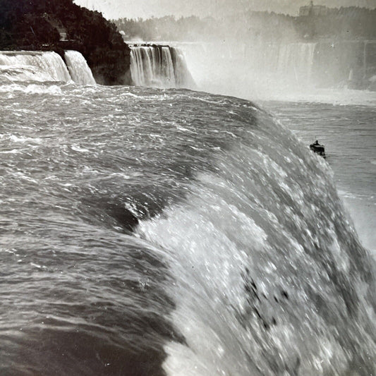 Antique 1920s Top Of Niagara Falls US Side Stereoview Photo Card P3283