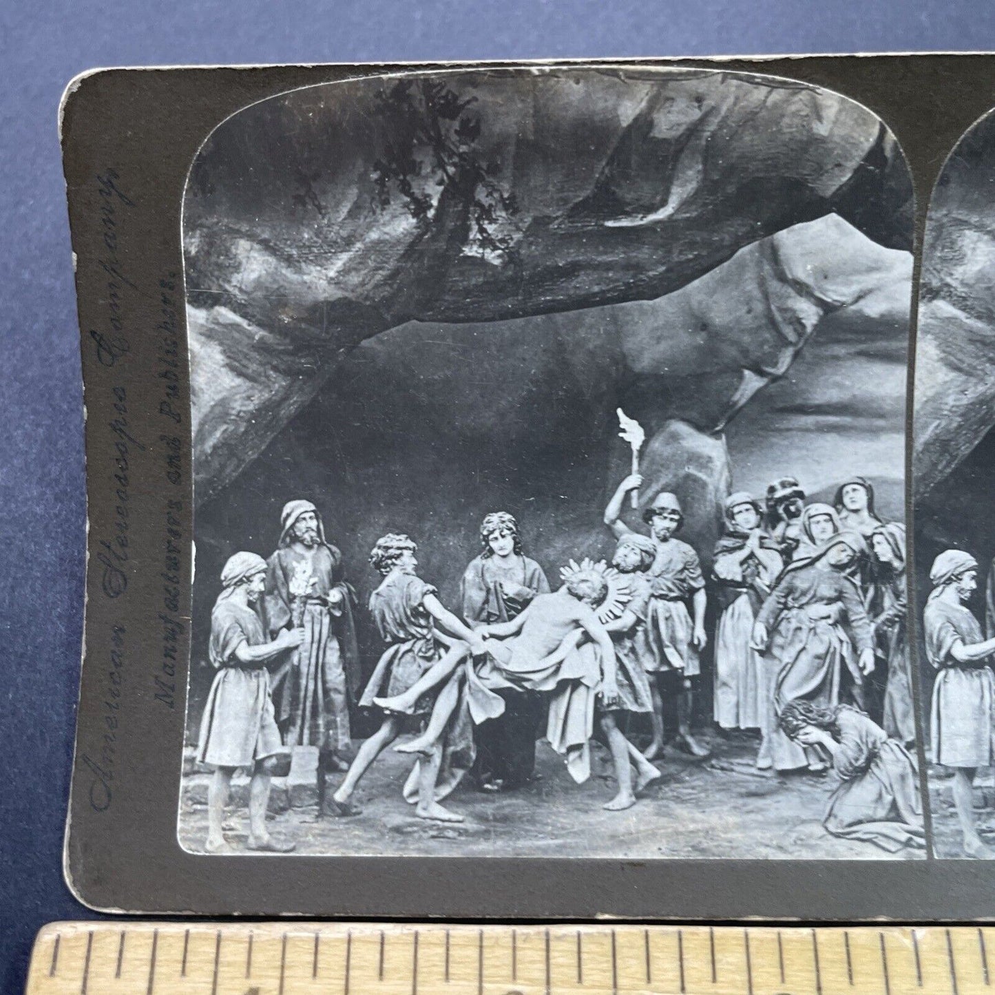 Antique 1880s Jesus Christ Carried To His Tomb Stereoview Photo Card P3135