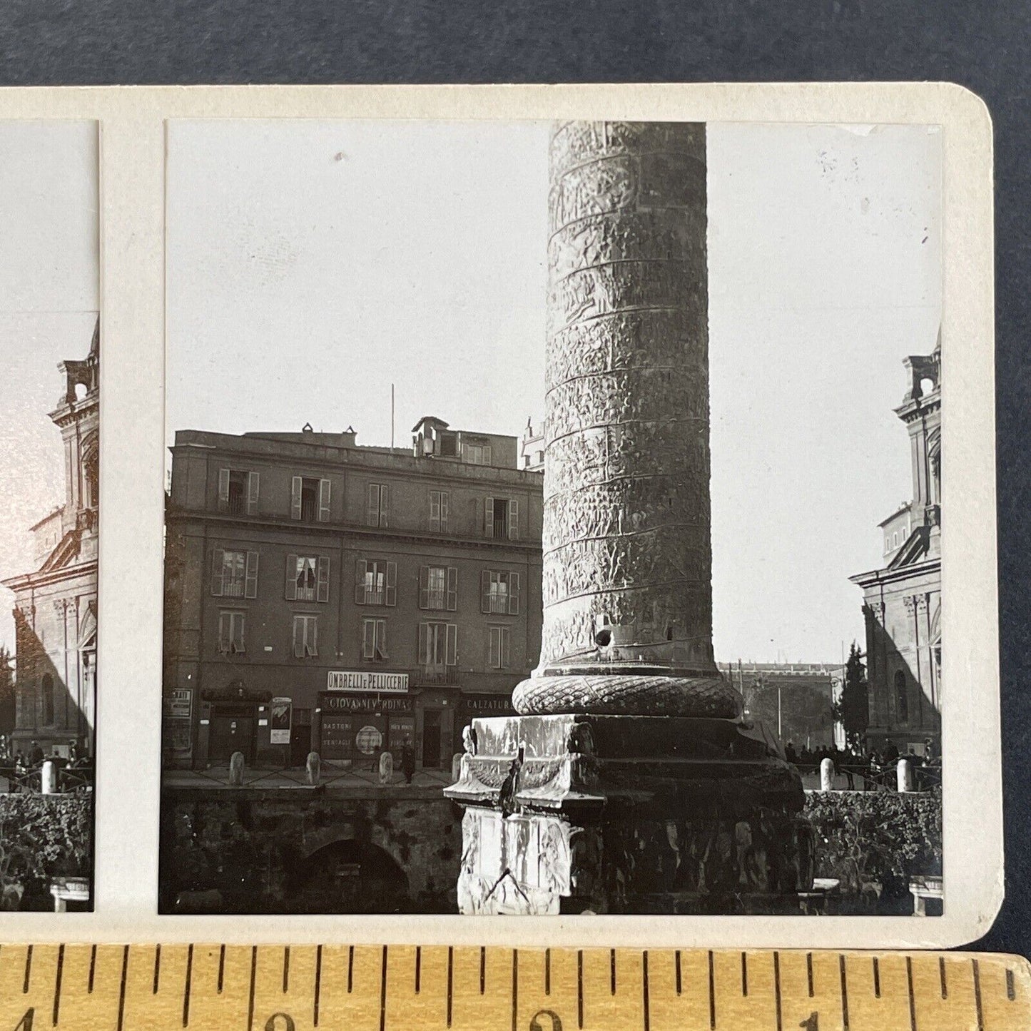 Antique 1920s Giovanni Verdina Store Rome Italy OOAK Stereoview Photo Card P3221