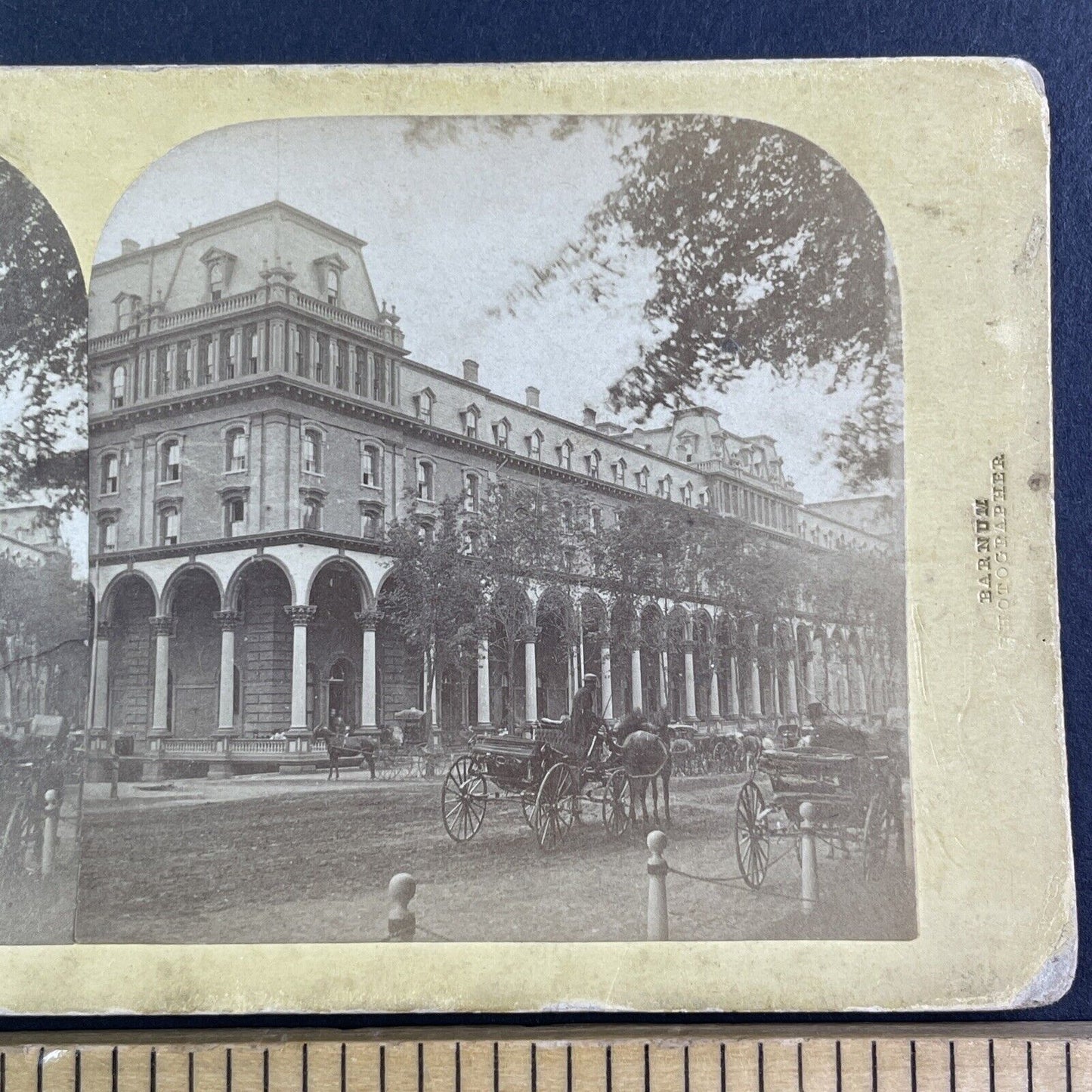 Congress Hall Saratoga Springs NY Stereoview By Deloss Barnum c1860s Y1195