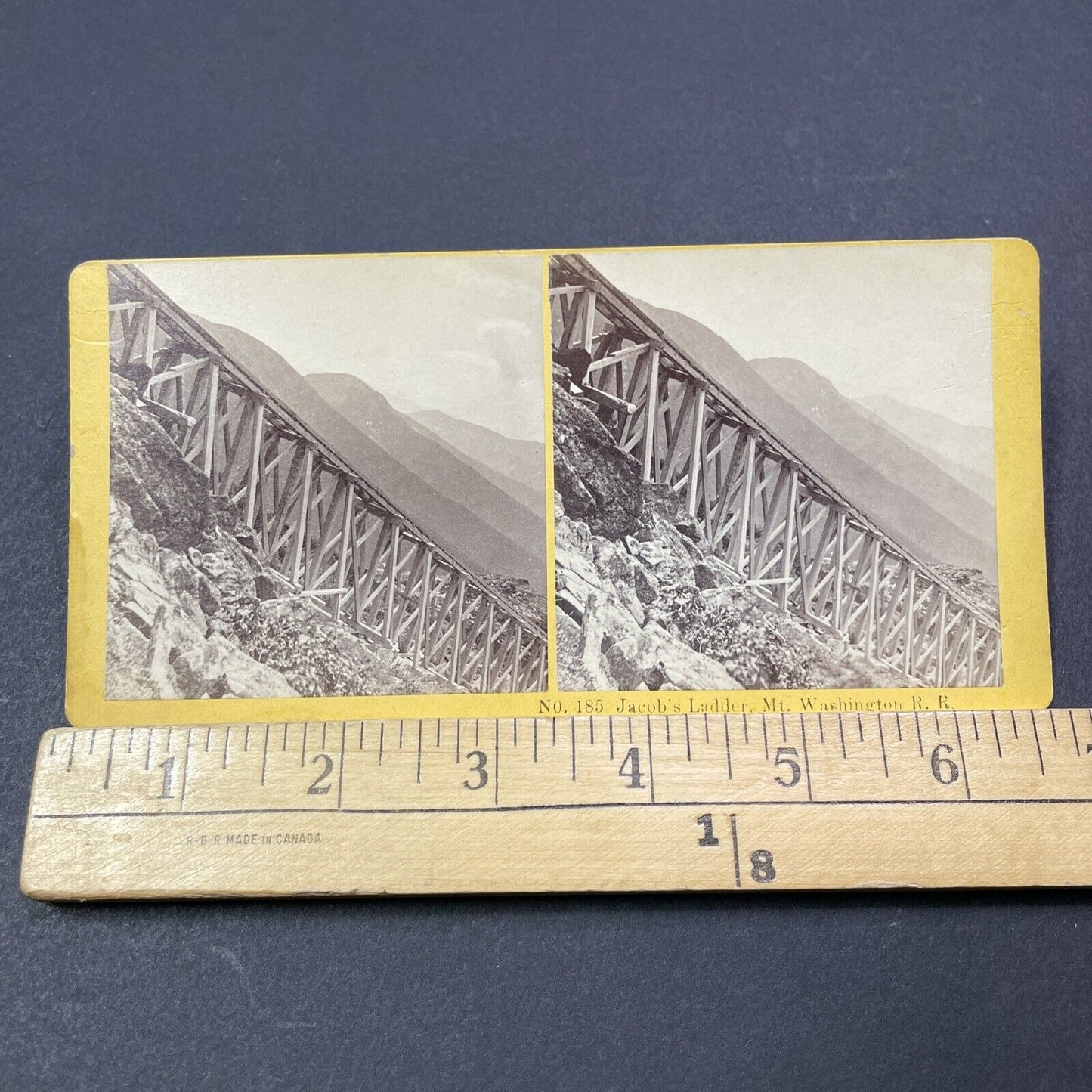 Antique 1870s Mount Washington Train Railroad NH Stereoview Photo Card V2064