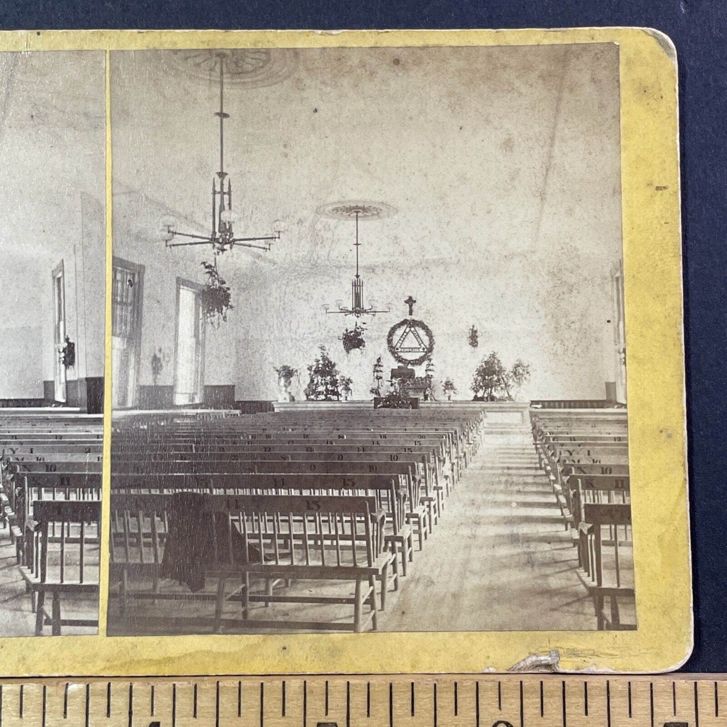 Confession Of Faith Ceremony Dover NH Stereoview ET Brigham Antique c1872 X881