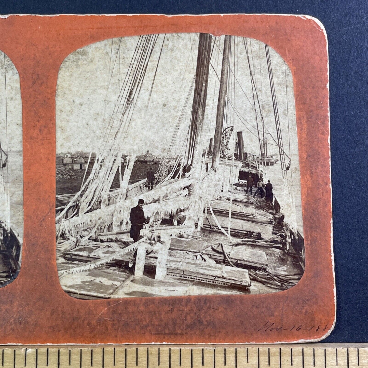 Newburyport MA Tidal Gale Storm Damage Stereoview Antique c1880 X1532