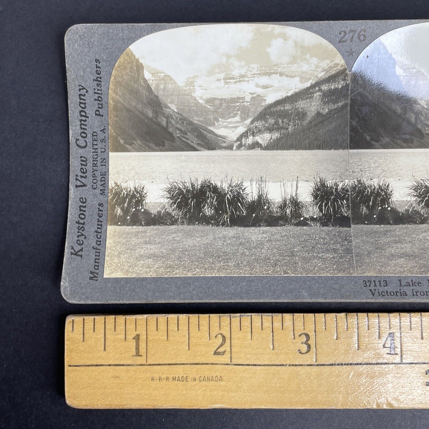 Antique 1905 Lake Louise & Glacier Alberta Stereoview Photo Card P889