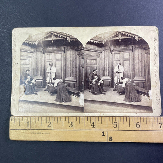 Wax Swedish Figures Philadelphia Stereoview Edward L Wilson Antique c1876 X1870