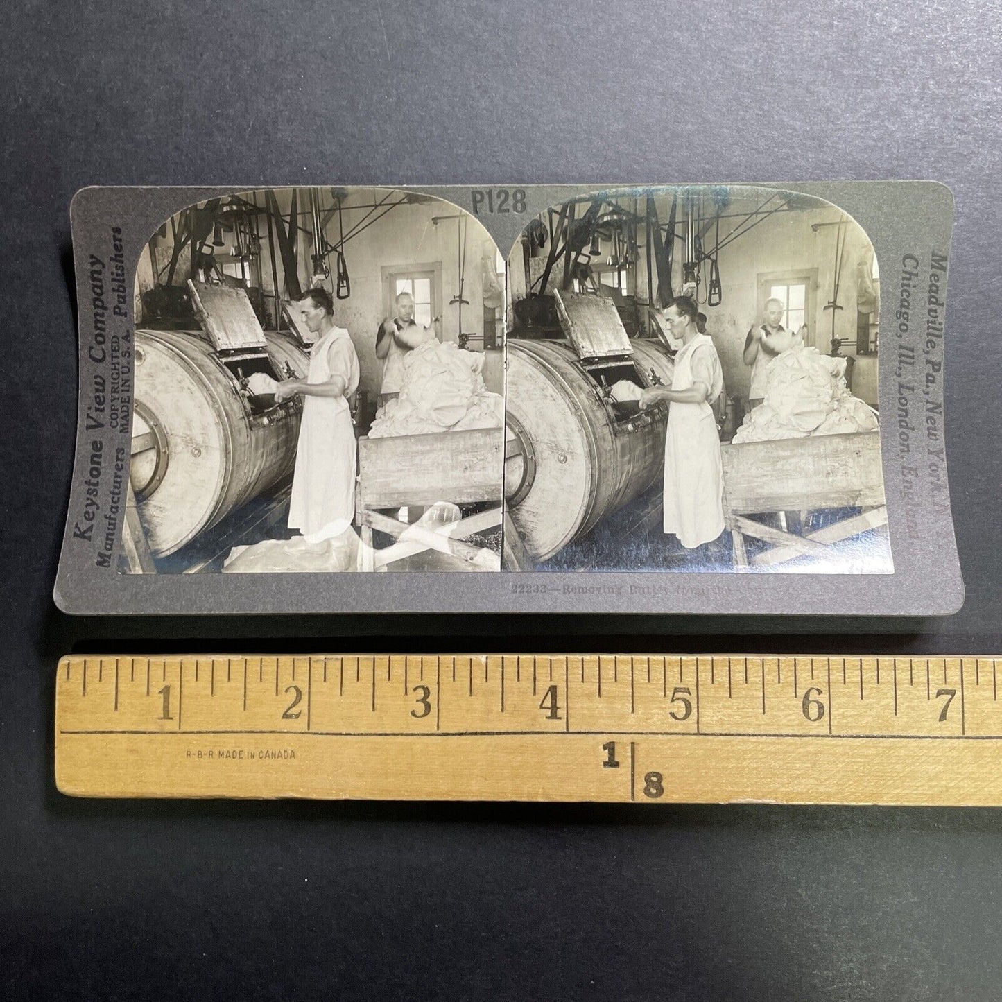Antique 1918 Butter Factory Cohocton Creamery NY Stereoview Photo Card P1447
