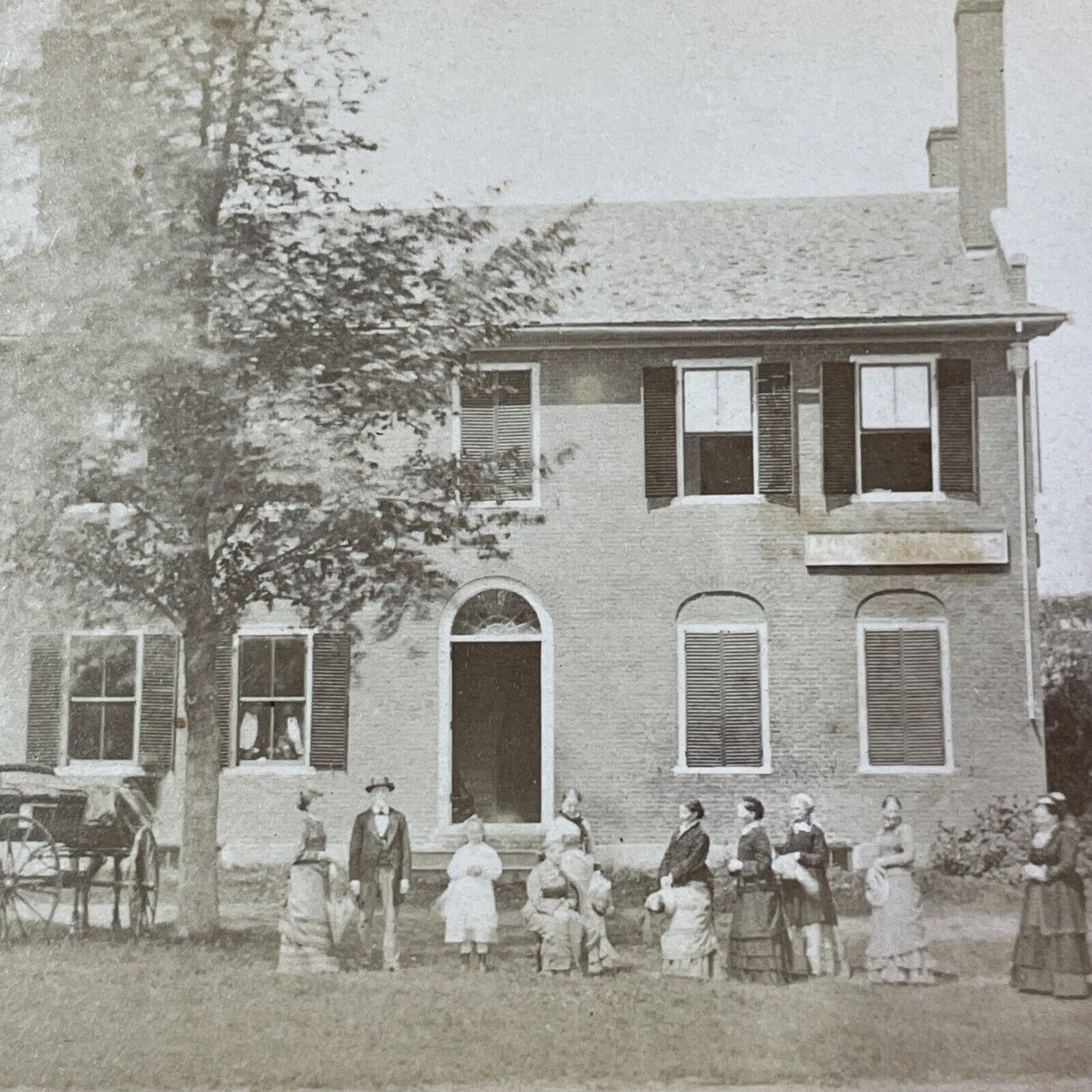 Victorian House Walpole New Hampshire Stereoview W.P. Chapin Antique c1870s Y918