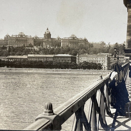 Antique 1920s Budapest Hungary Palace Building View Stereoview Photo Card P5152