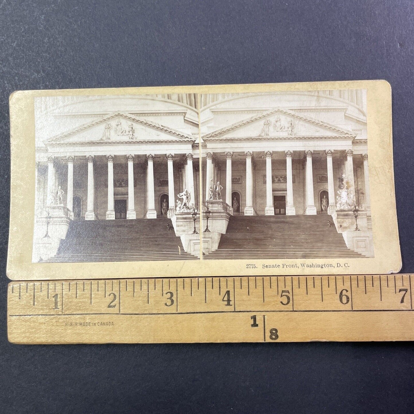 Capitol Building Stereoview Washington DC Photo Card Antique c1880 X846