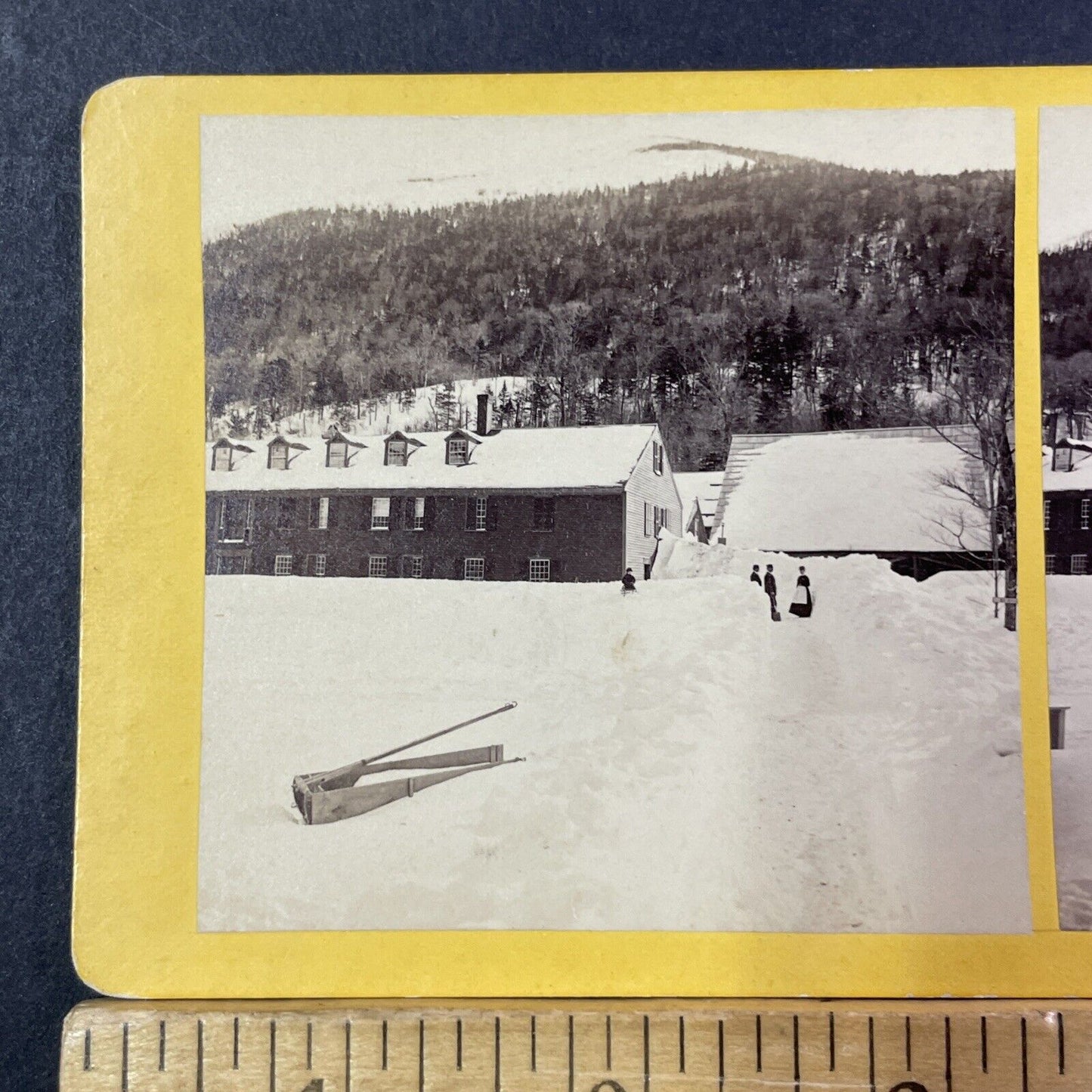Cannon Mountain New Hampshire Stereoview Photo Card Antique c1872 X918