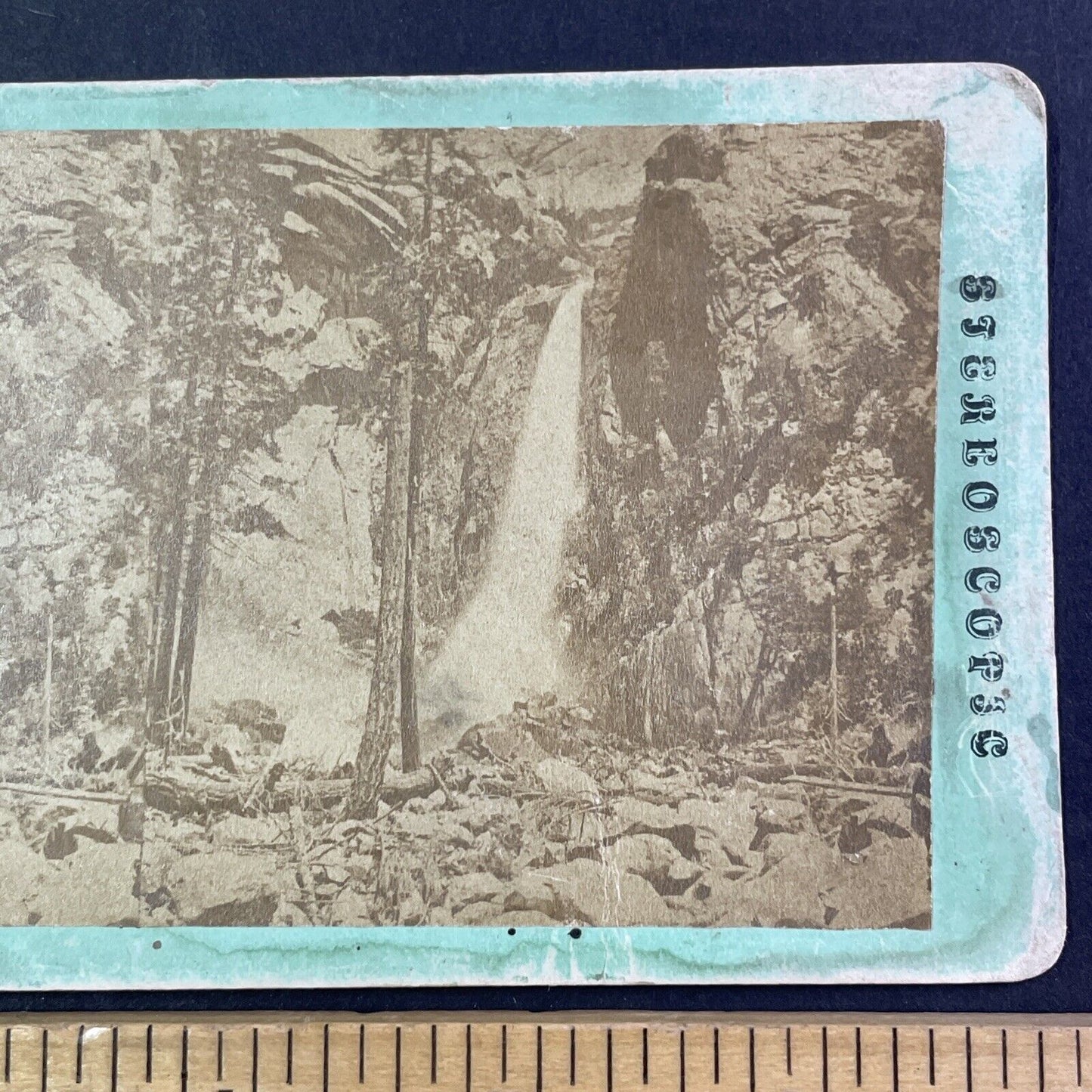 Lower Yosemite Falls California Stereoview E&HT Anthony Antique c1870 X2716