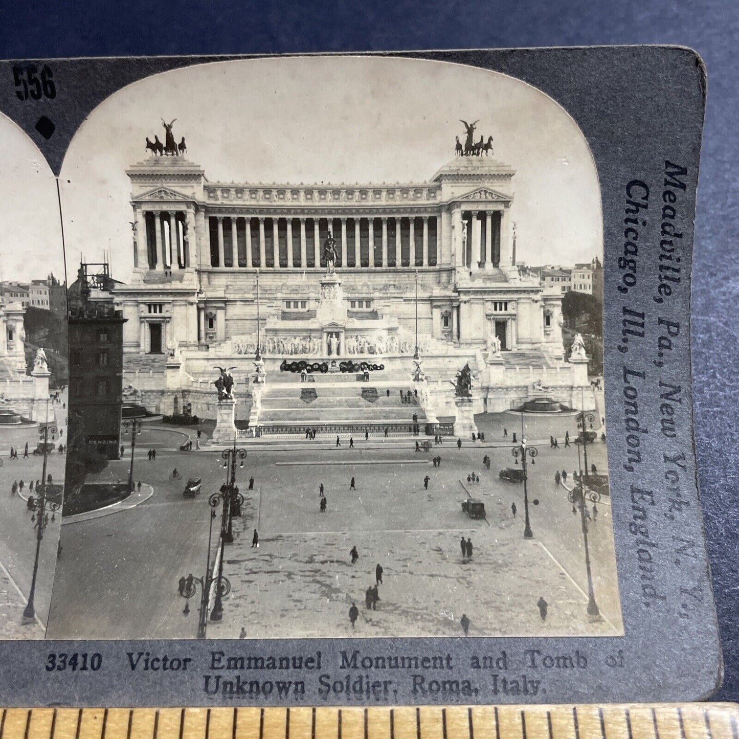 Antique 1930s Tomb Of Unknown Soldier Rome Italy Stereoview Photo Card P4971