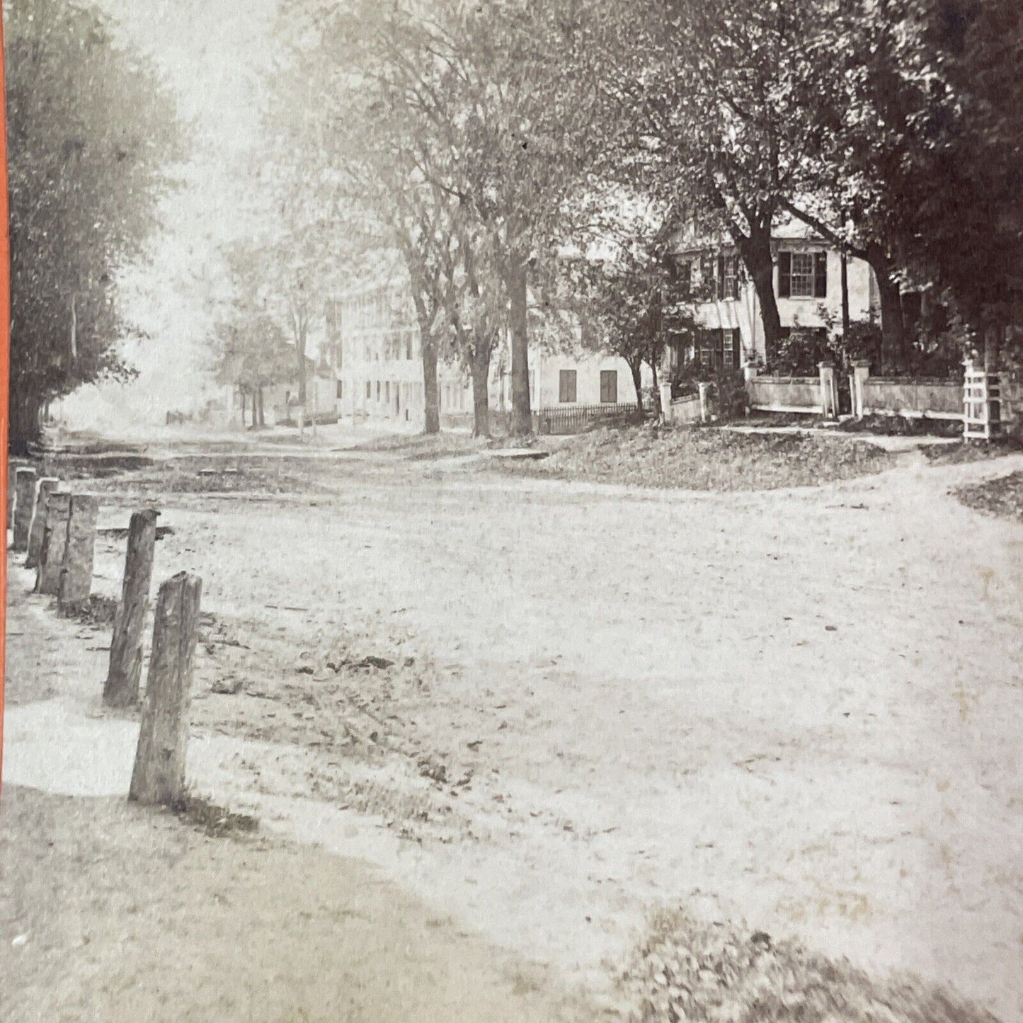 Hanover NH Hotel View Stereoview Photo Card Henry Osgood Bly Antique c1869 X967