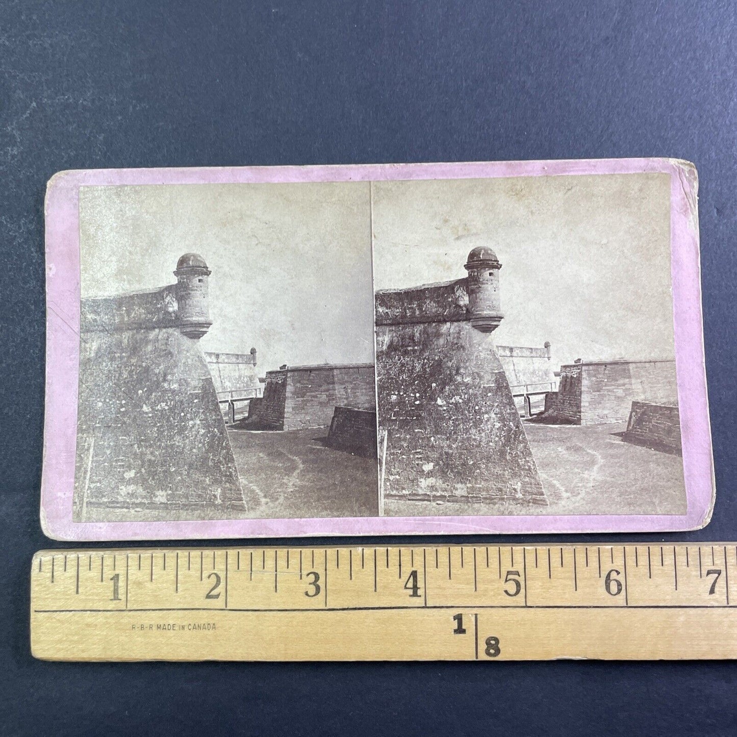 Fort Marion Moat St. Augustine FL Stereoview O. Pierre Havens Antique 1870s Y087