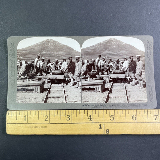 Japanese Frontline Shells Stereoview Russo-Sino War Antique c1905 X4203