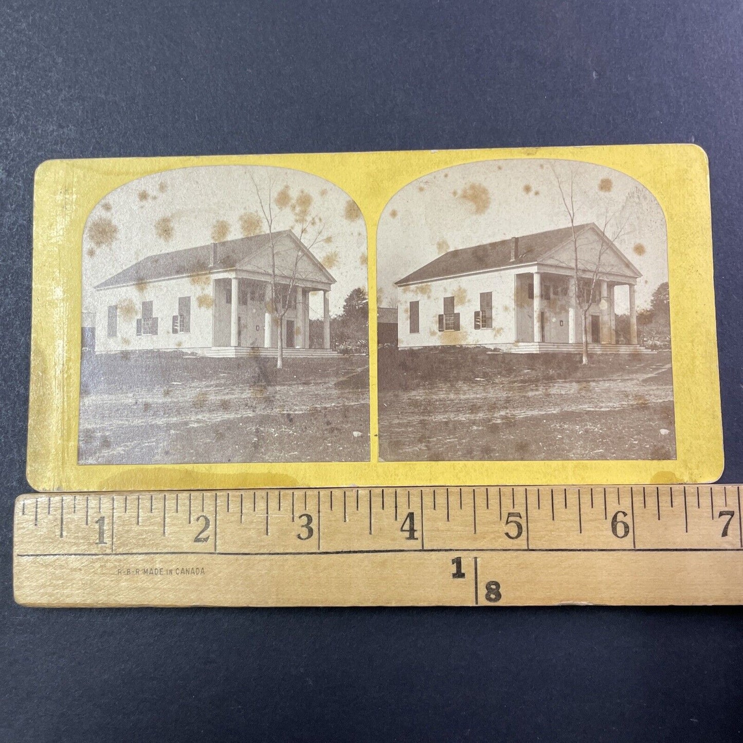 North Reading Congregational Church Stereoview William Hobbs Antique 1872 X889