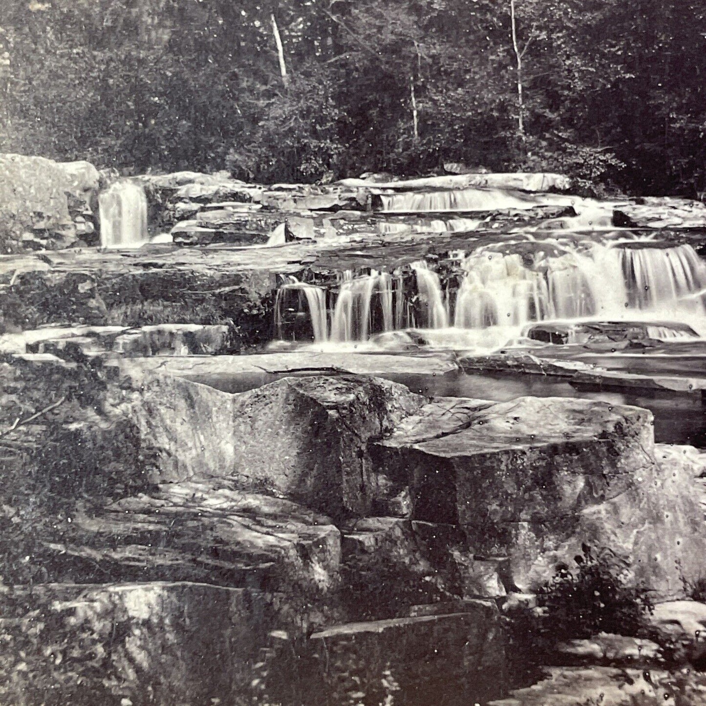 Jackson Falls New Hampshire Stereoview Photo Card Antique c1870 X860