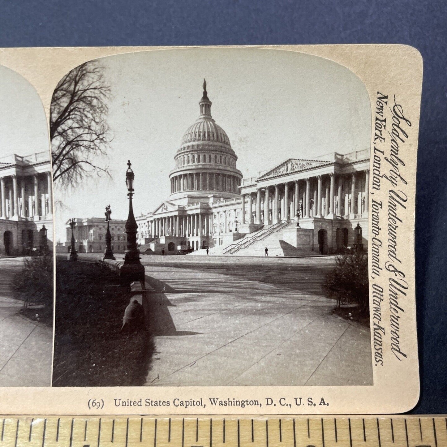 Antique 1898 The Capitol Building Washington DC Stereoview Photo Card V3261